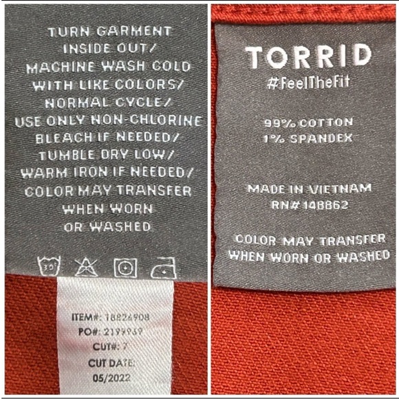 Torrid‎ Mom Straight Vintage Stretch High Rise Jean Orange Plus Sz 16S - Picture 5 of 7